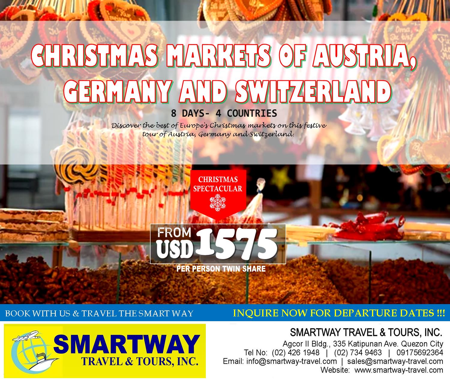 CHRISTMAS MARKETS OF AUSTRIA GERMANY AND SWITZERLAND 8 DAYS- 4 COUNTRIES - Smartway Travel and ...